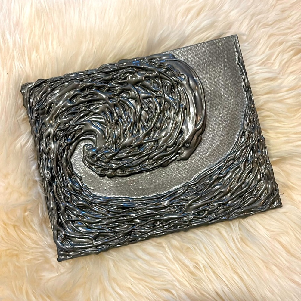 OOAK Artisan Handmade 3D Wave Art, 8” x 10”